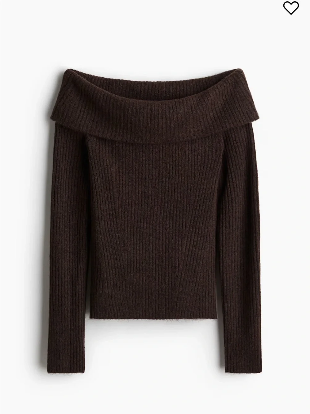 H&M Ribbed Knit Off Shoulder Sweater - Picture 6 of 8